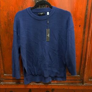 Tahari Women’s Rich Blue Crewneck Sweater